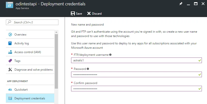 Deployment Credentials