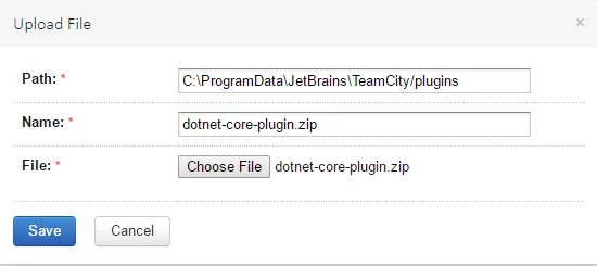 Upload TeamCity Plugin