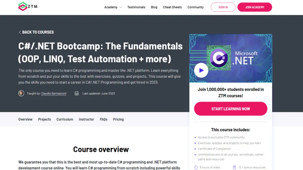 C# & .NET Bootcamp - Zero to Mastery