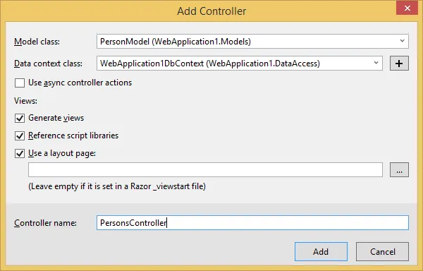 Add a Controller