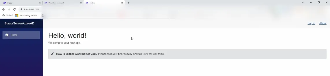Blazor Server App - Filtered Menu Items