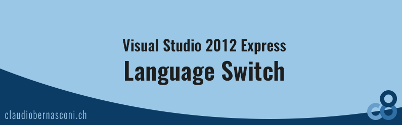 Visual Studio 2012 Express Language Switch