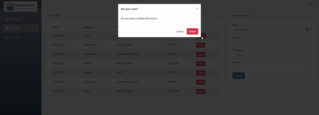 Demo App (Completed): Delete Dialog (Modal Dialog Component)