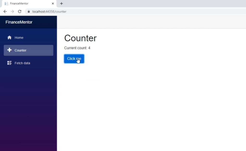 Blazor WebAssembly Project Template - Counter