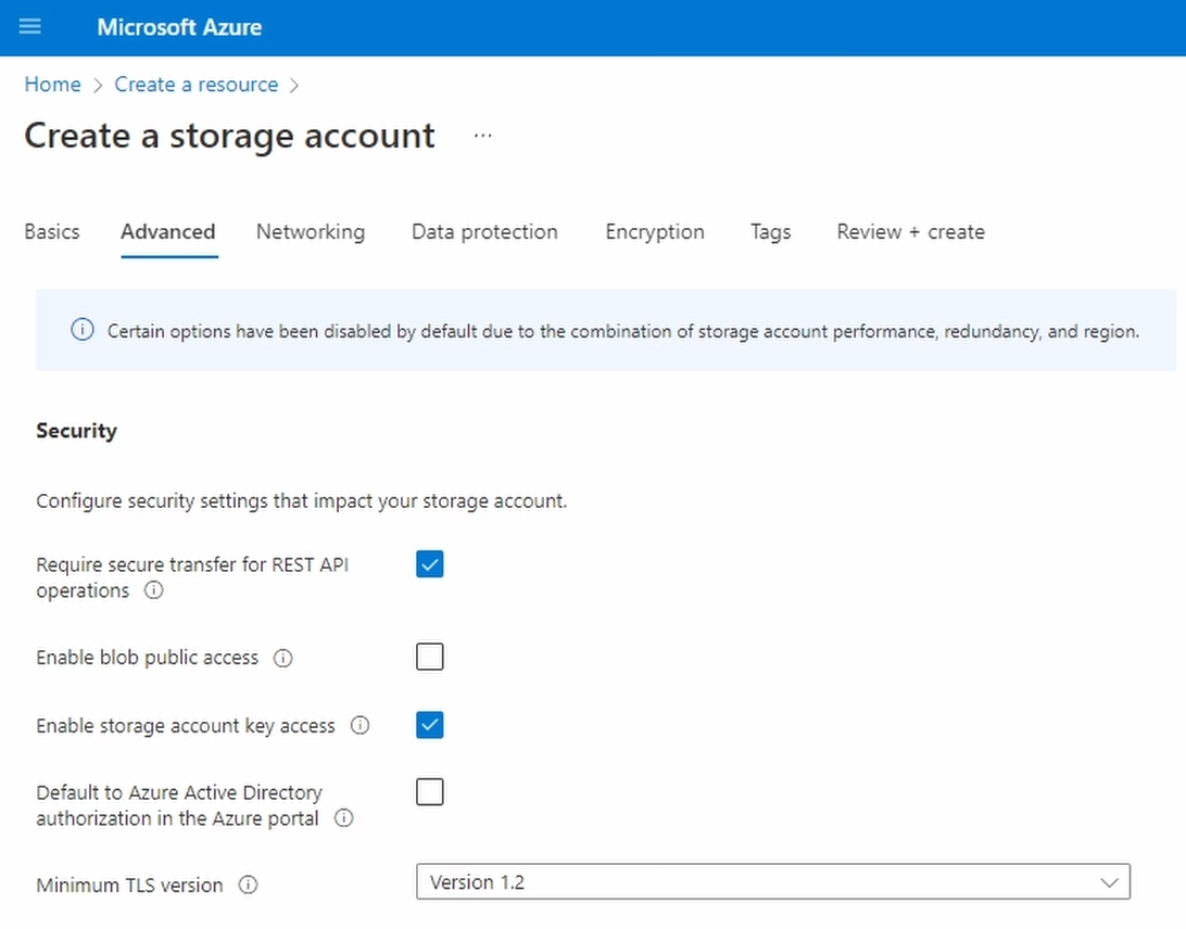 Create a Storage Account - Advanced
